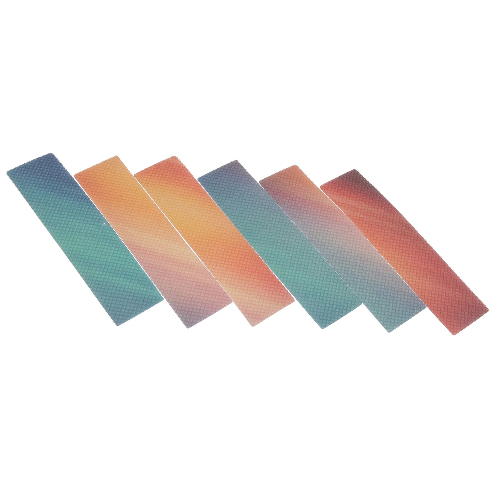 

6Pcs Sensory Strips for Desk Calm Stickers Uneasy Relief Rough Surface Adhesive Strip Sticker Colorful Decompression Stress