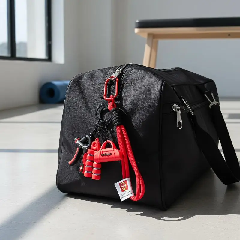 Fitness Series Backpack Pendant Keychain description 3