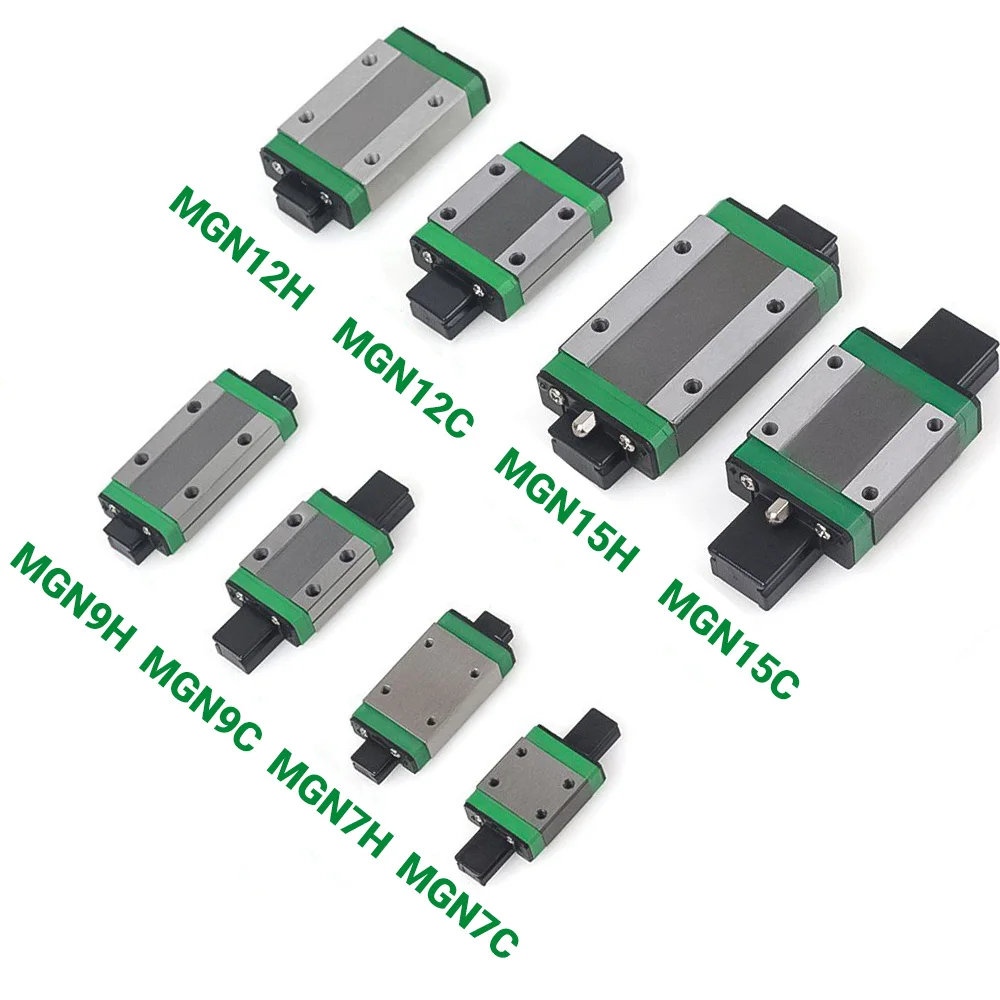

4Pcs MGN Linear Slide Block MGN7 MGN9 MGN12 MGN15 Linear Guide Block Carriage for MGNR7/9/12/15 Linear Guide 3D Printer CNC Part