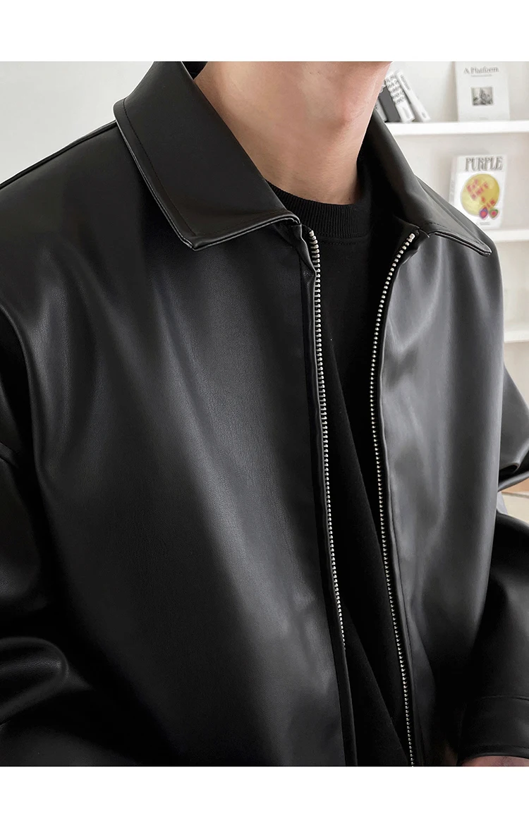 Mauroicardi Spring Autumn Cool Luxury Short Black Soft Light Pu Leather Jacket Men Zipper Casual Mens Jackets and Coats Fashion 18 Sc94928ae08124ce48563ecb368e81466c