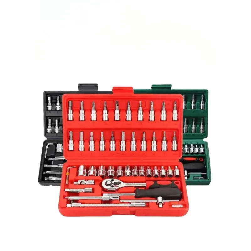 

Hot selling cross-border 46 piece set of combination tools for auto repair, car repair, socket wrench, socket set, machine repai