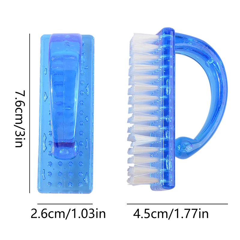 แปรงขัดเล็บขนสัตว์แบบนุ่มเครื่องมือทำความสะอาดแปรงแต่งเล็บตกแต่งเล็บฝุ่นขนาดใหญ่ทำจากพลาสติกสำหรับทำเล็บเท้า