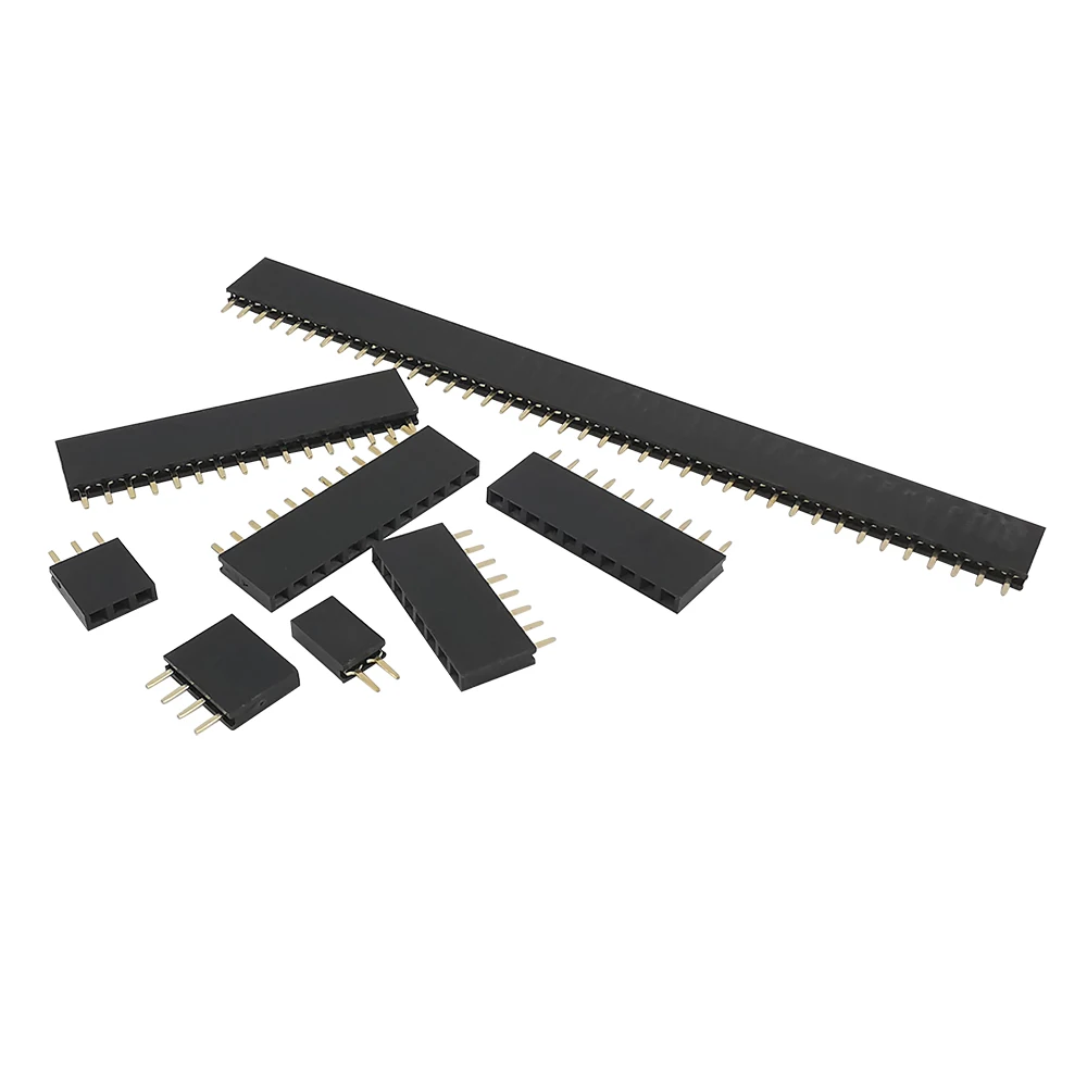 10/20Pcs 2P~40 Pin Pitch 2.54 mm Straight Single Row Female Socket PCB Board Pin Header Strip Connector for Arduino