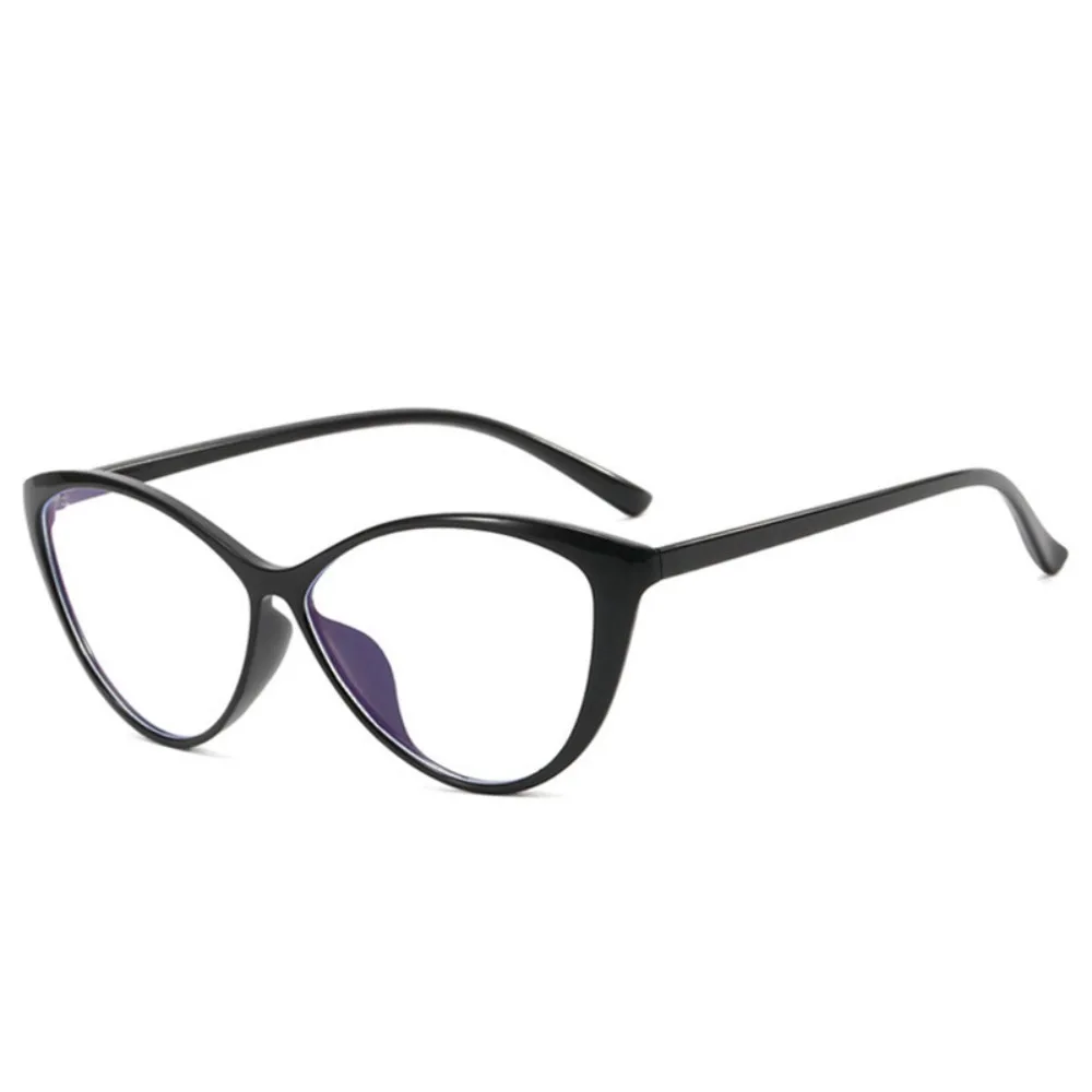 Spectacle Lens Power 0 To -400 Anti Blue-ray Nearsighted Glasses Cat Eye Frame Large Frame Computer Eyeglasses Vision Care