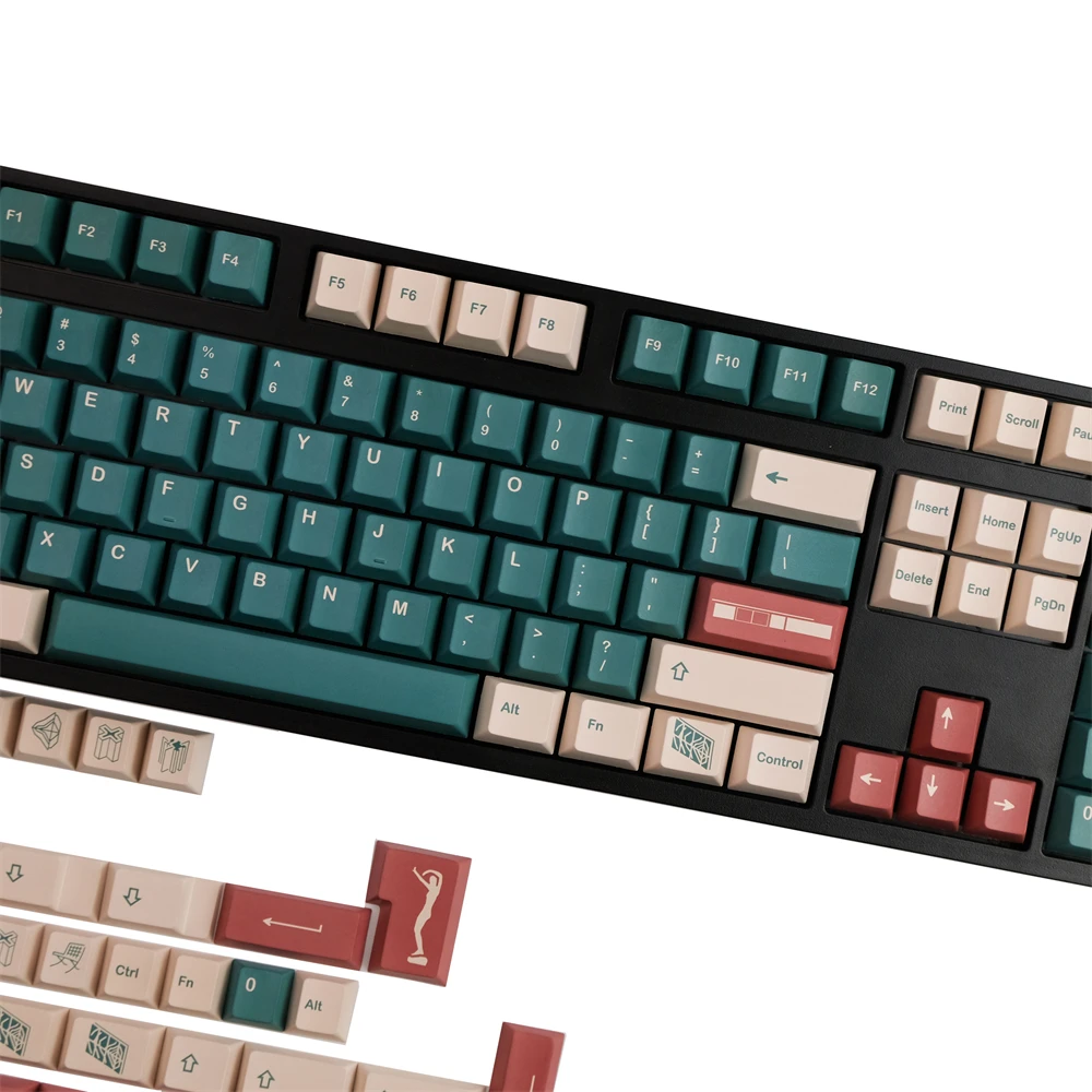 140 Toetsen Toetsenbord Keycap Set Marmoreal Pbt Gmk Clone Keycap Cherry Hoge Dye-Sublimatie Voor Mx Schakelaar Mechanische Toetsenbord