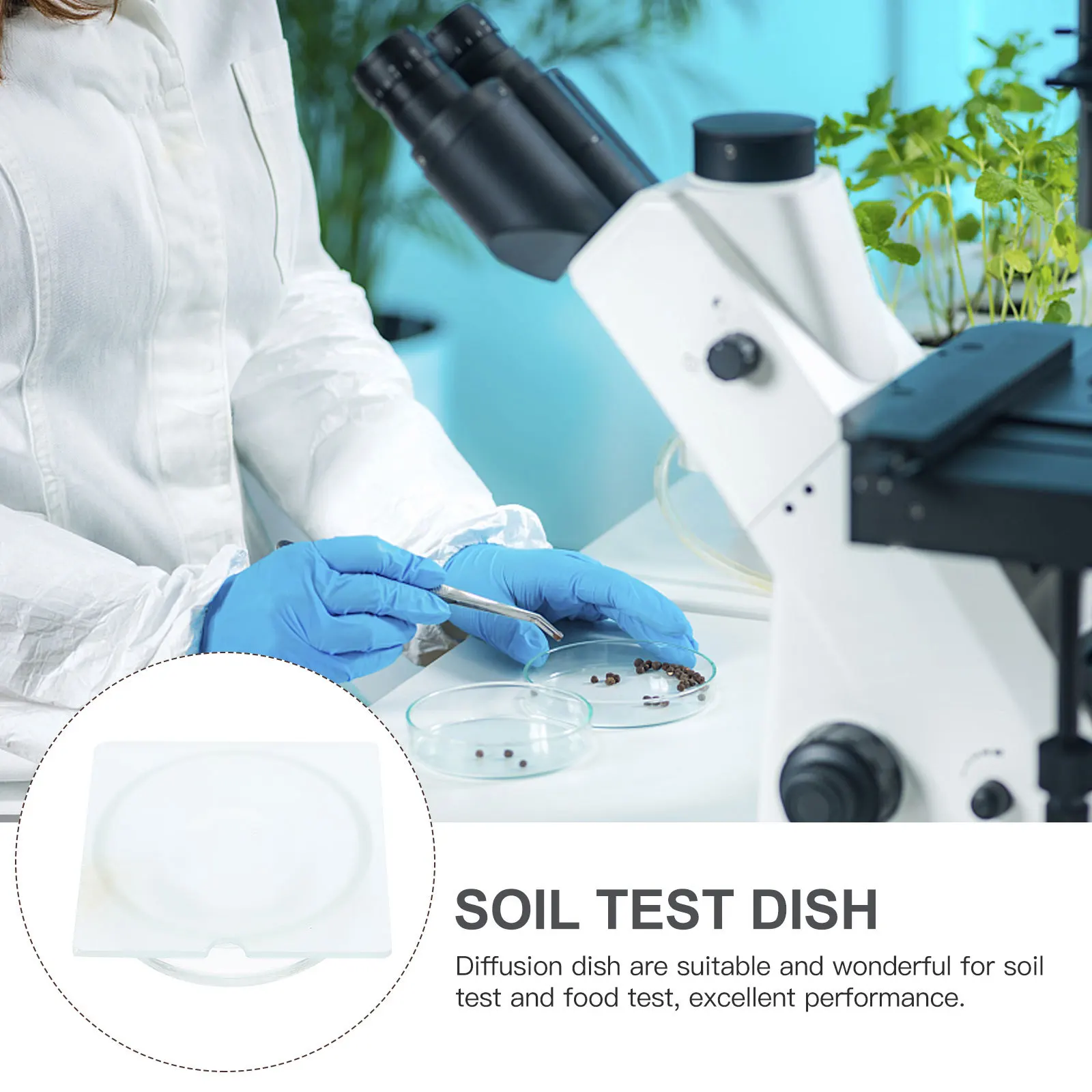 

Labs Soil Test Dish Diffusion Dish Holder Glass Diffusion Holder Diffusion Container with Lid