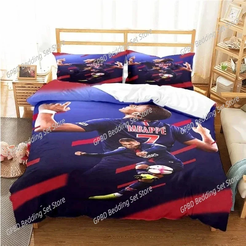 

Football Star Kylian NO.10 Bedding Set Boys Girls Twin Queen Size Duvet Cover Pillowcase Bed Adult Home Textileextile