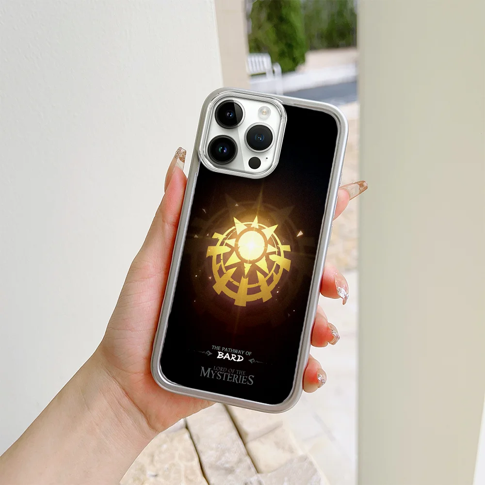 حافظة هاتف Lord Of Mysteries FUNDA لهاتف آيفون 16 15 14 13 12 11 Plus Pro Max إطار صور بلوري مطلي بالكهرباء