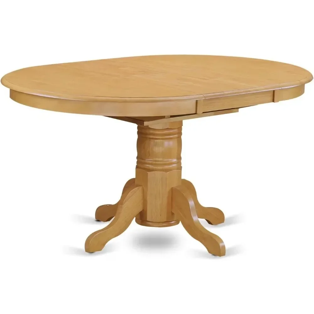 Conjunto de mesa de jantar de 5 peças inclui uma mesa oval com folha de borboleta e 4 cadeiras de jantar de cozinha em tecido de linho, conjuntos de sala de jantar