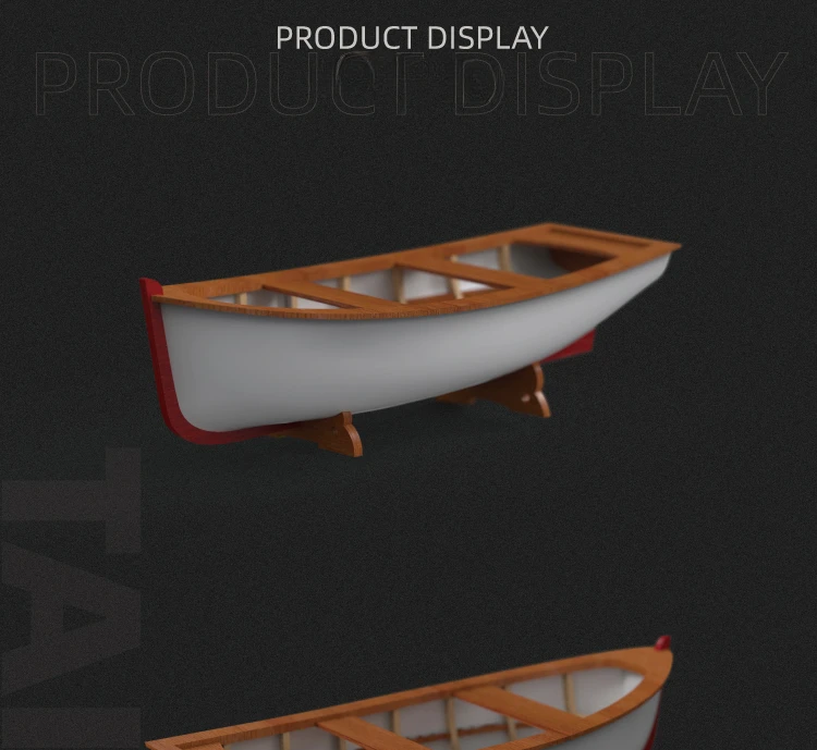 Mini Wooden Afro Liferaft DIY Handmade Kit Ship Model Toy Mahogany Canoe Model Toy Gift Lifeboat Ornaments Small Ship Model Kit
