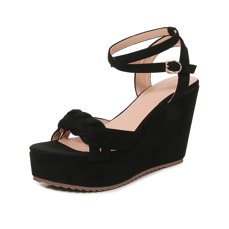 Size 31-44 Wedge Sandals Comfortable Non-slip Soft Bottom Platform Super High Heel Small Size Women Open Toe Shoes