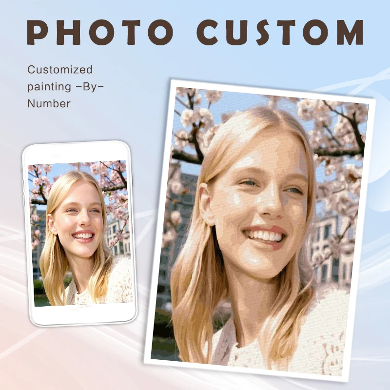 

24/36 Цветная картина по номерам Подарочный набор для рукоделия Настроить фото пары для домашнего декора стен