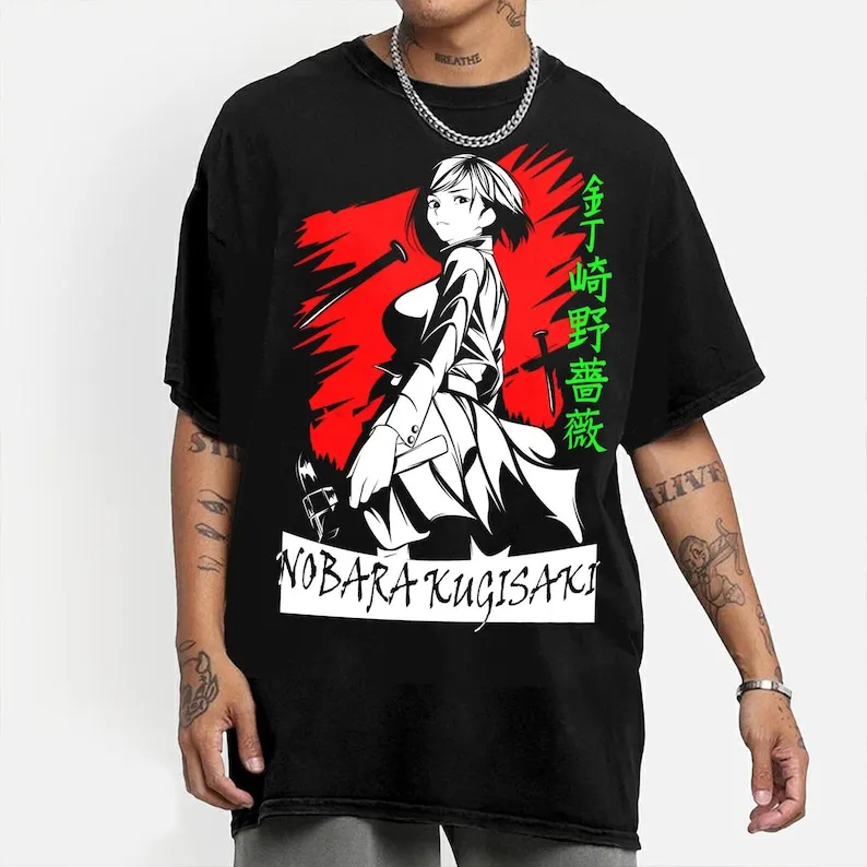 Kugisaki Nobara Shirt, anime fan shirt, Nobara JJK Manga Fan Gift Unisex T-shirt, Anime Japanese T-Shirt