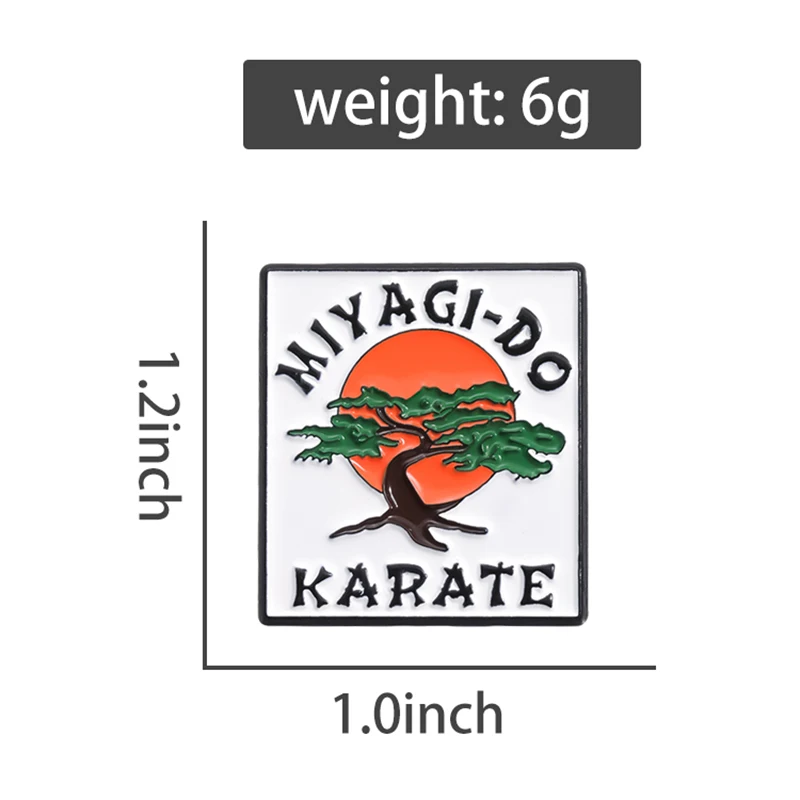 Miyagi-Do Karate Enamel Pins Custom Martial Arts Fan Brooches Lapel Badges Cartoon Jewelry Gift for Kids Friends