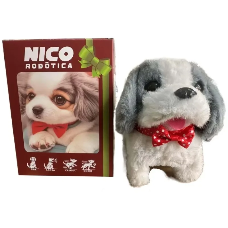 Explosions cute plush toy robot interactive puppy walking simulation puppy tail plush toy cabin children (no battery)