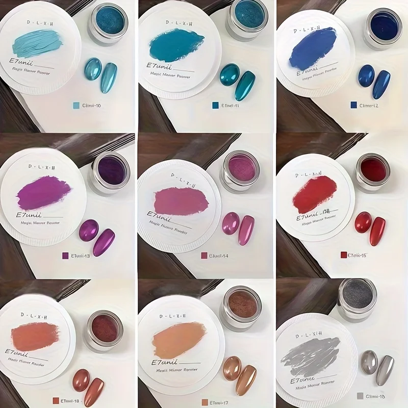 

El polvo de esmalte de uñas de alto brillo con dopamina, disponible en varios colores, es un polvo de titanio de primera calidad