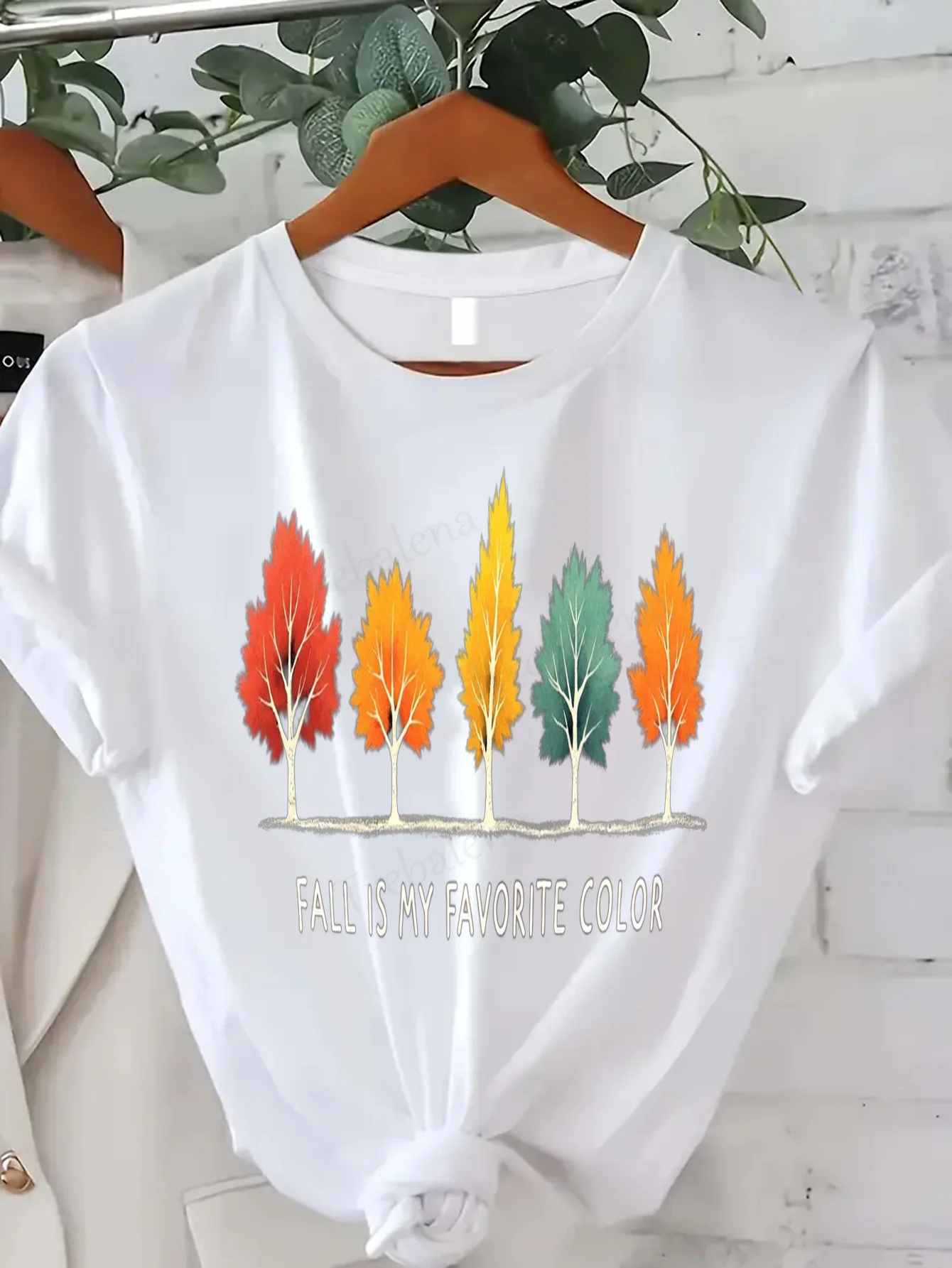 

Women T-shirt Fall Trees T-Shirt for Women, Autumn Style Casual Top