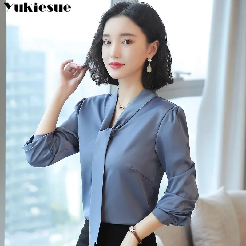 

Одежда, шифоновая белая блузка, женская рубашка, женские блузки, женская одежда, лето 2022, женские блузки с длинными рукавами и топы, женские