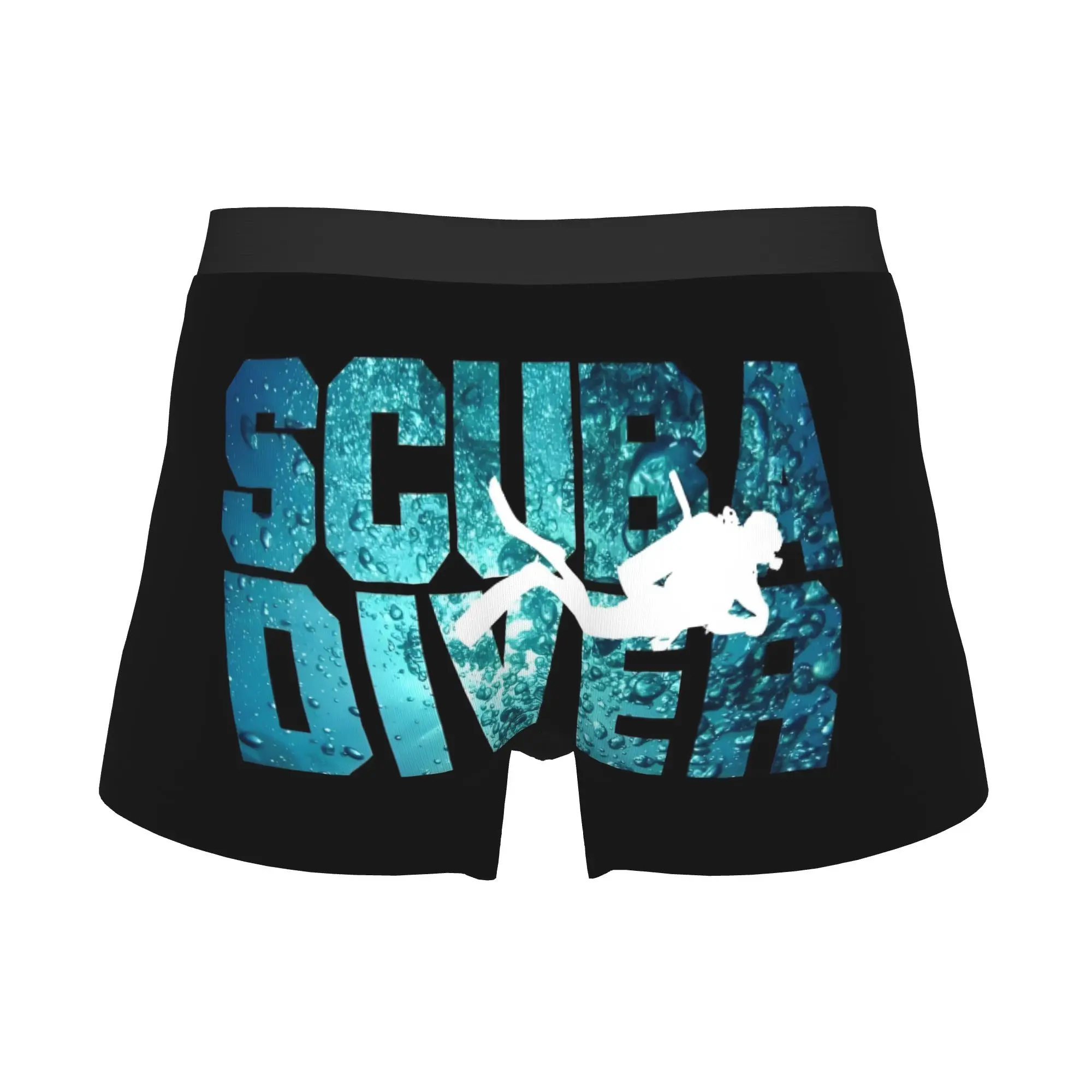 Scuba Diver  Underwear Men Printed Diving  Boxer Shorts Panties Briefs Soft Underpants