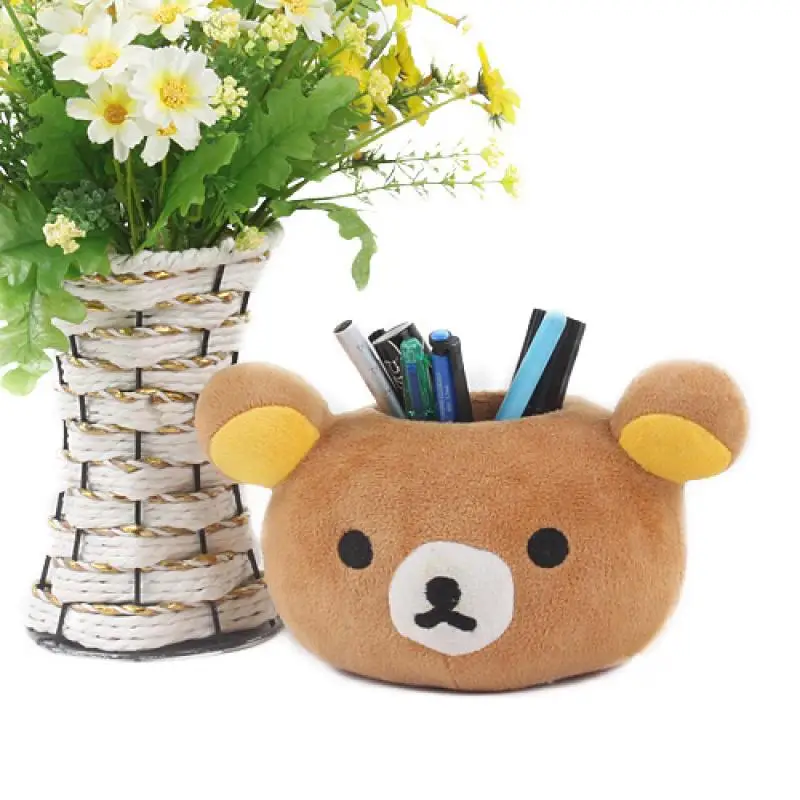 Kawaii Cute Rilakkuma Pen Container portapenne per cancelleria per studenti comodo portapenne per l\'apprendimento regalo per cartoni animati kaki