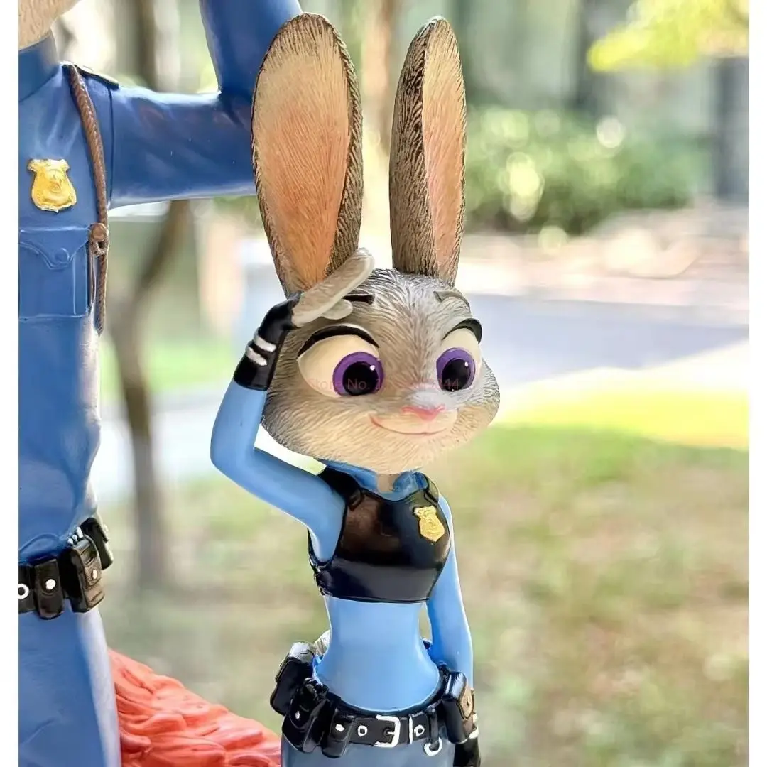 Disney Zootopia Judy And Nick Handsome Uniform Police Uniform Figure Desktop Ornament Birthday Gift Collection Figurine Toy Doll