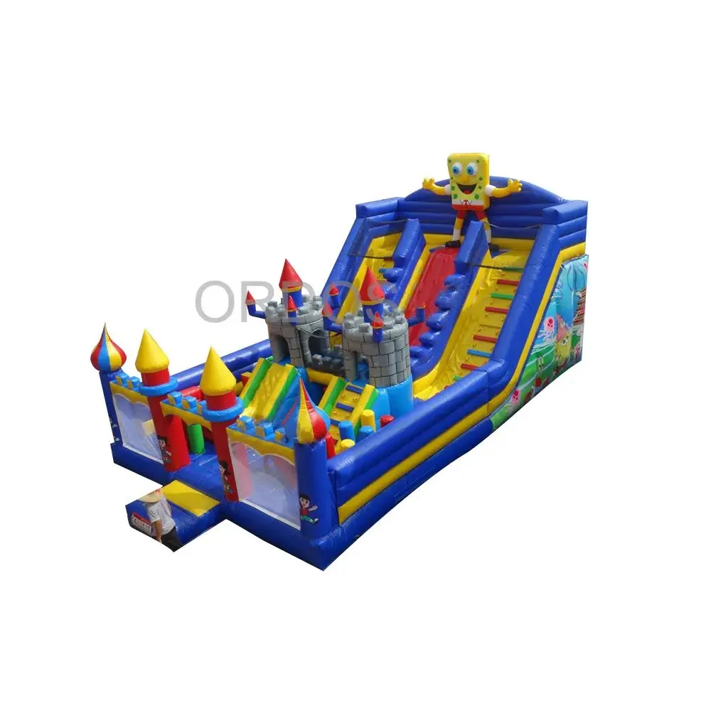 

Moonwalk Commercial Inflatable Elastic Bouncer Seabed Jumping Castle Bounce House with Slides for Sale