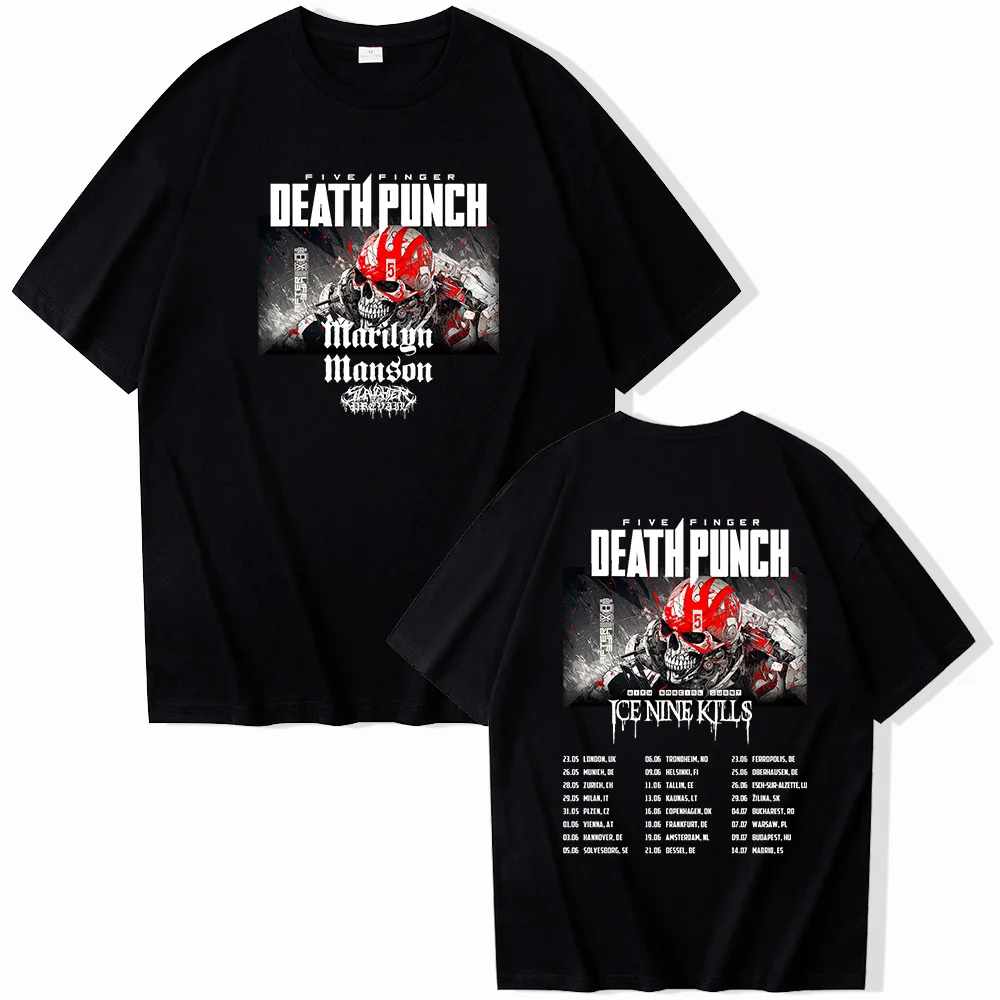 Five Finger Death Punch 2024 Short Sleeve T-shirt Harajuku O-neck Summer Casual Shirt Fans Gift Tops