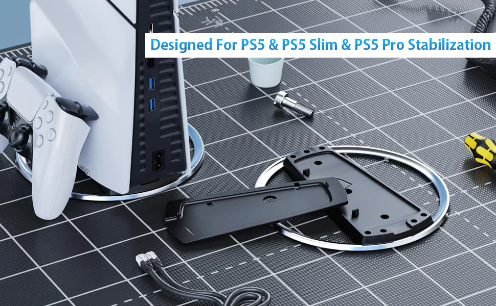 2025 Neuer vertikaler Ständer für PS5-Konsolen Playstation 5 Slim Base-Zubehör für PS5 Pro-Konsolenscheibe und Digital – Detail 7