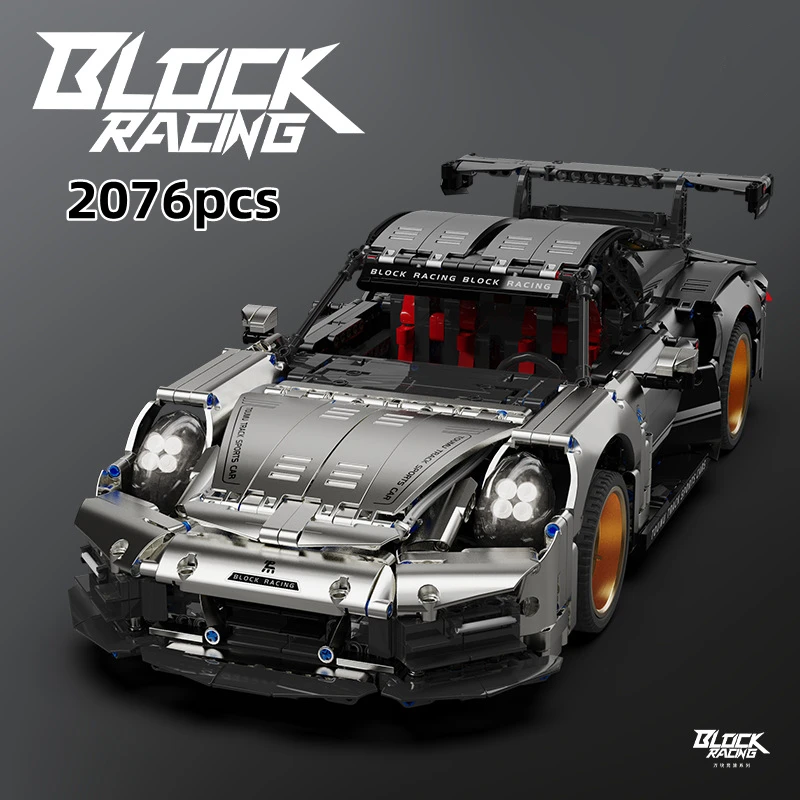 NEW IN STOCK GT Racing Electroplating Gradation Sport Car APP RC Electric MOC Accessories Compatible Building Blocks Bricks Toy