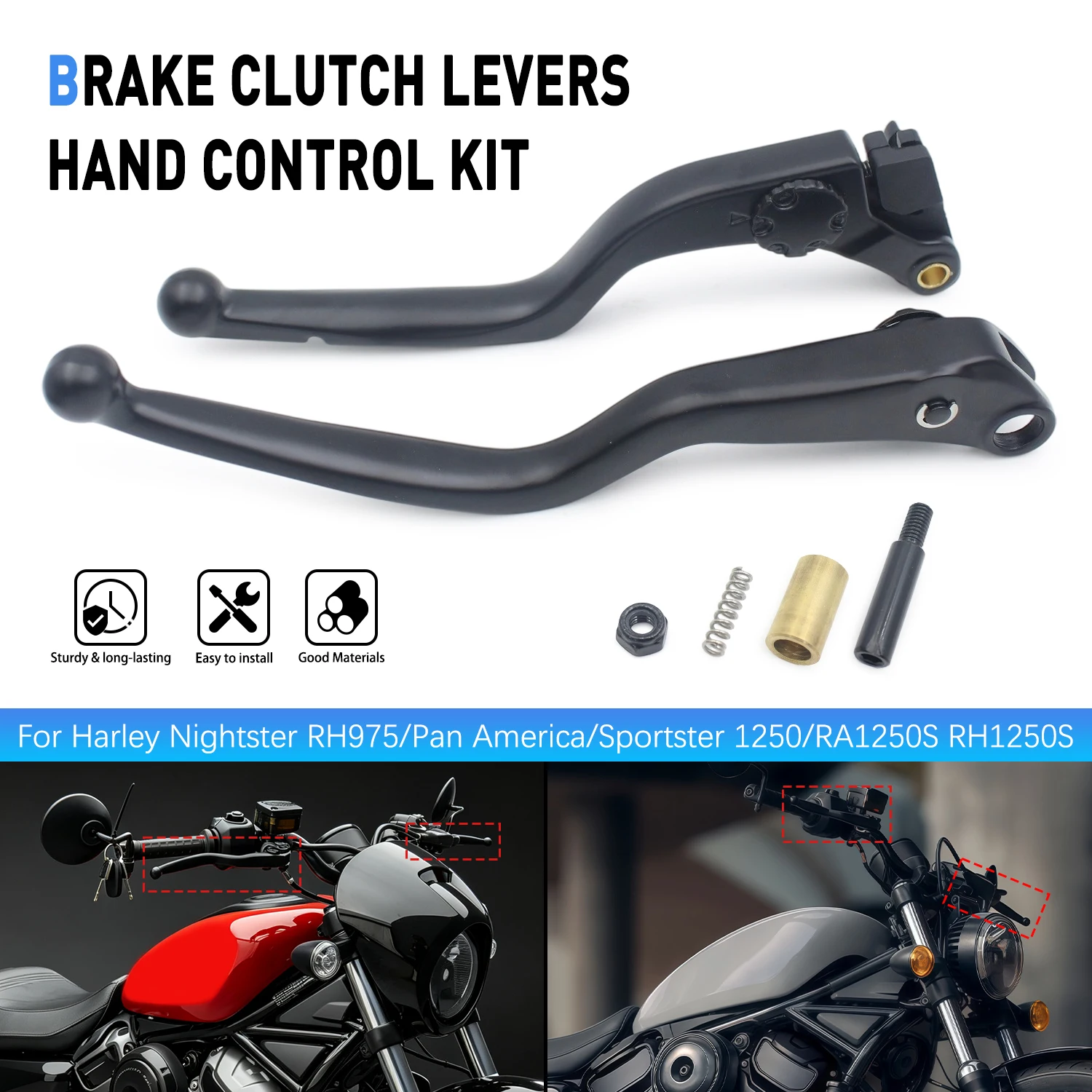 Motorcycle Hand Control Levers For Harley Sportster 1250 RH1250S Nightster RH975 Pan America RA1250 RA1250S Brake Clutch Lever