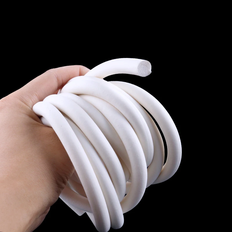 roll of silicone foam round strip, high temperature resistant, cnc vacuum suction cup seal, waterproof sponge strip 100m