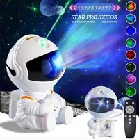 Galaxy Star Astronaut Projector LED Night Light Starry Sky Porjectors Lamp Decoration Bedroom Room Decorative For Children Gifts