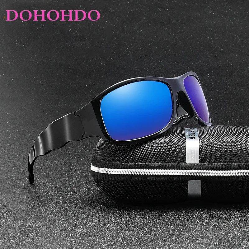 New Polarized Driving Sun Glasses Men Women Big Size Steampunk Retro Sunglasses Wave Square Frame Vintage Protection 100% UV400 image 2