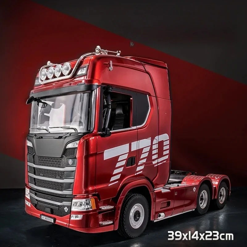 HUINA 1501 770S 1/18 RCトラクター 2.4G無線 19チャンネル RCエンジニアリングトレーラートラック ライトとサウンドシステム付き RCカーモデルおもちゃ