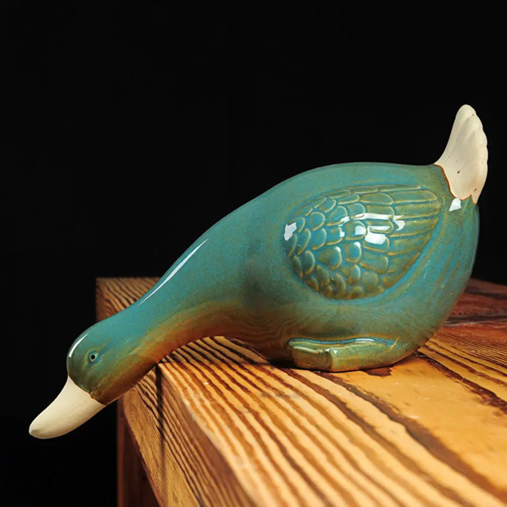 

Набор из 3 керамических статуэток уток, пьющих воду, для декора дома и офиса, настольное украшение, набор керамических статуэток для декора