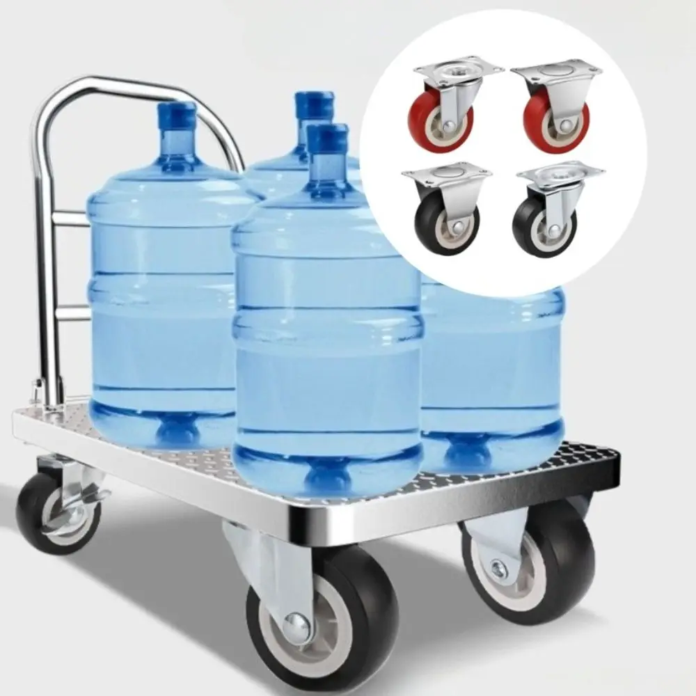 

4pcs Quality 1.5 inches Wheel Caster Wear Resistant PVC Rubber Rotating Wheels No Noise Heavy Duty Furniture Wheels Furniture