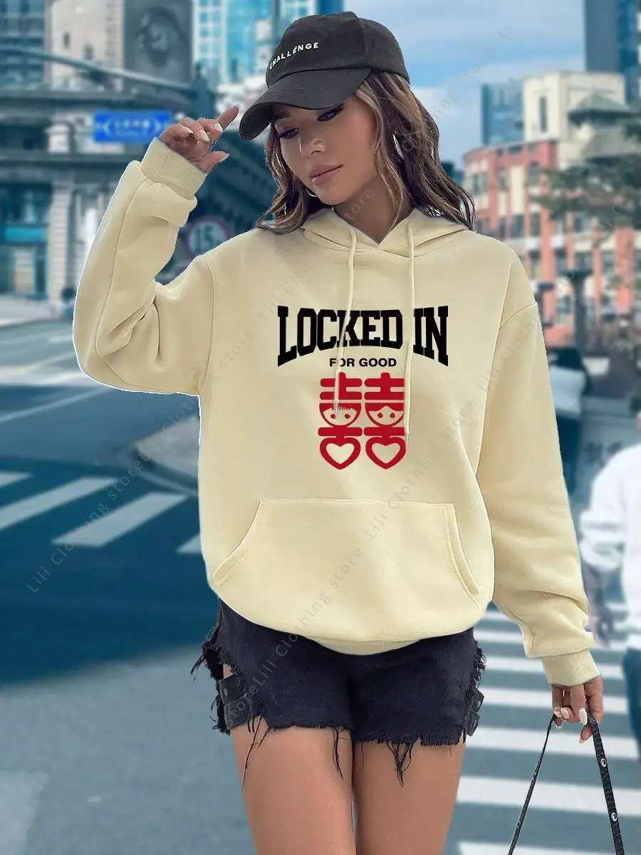 Śmieszne bluzy z nadrukiem liter damskie topy 2026 nowa bluza estetyczna z kapturem modna odzież streetwear damska bluza Y2k