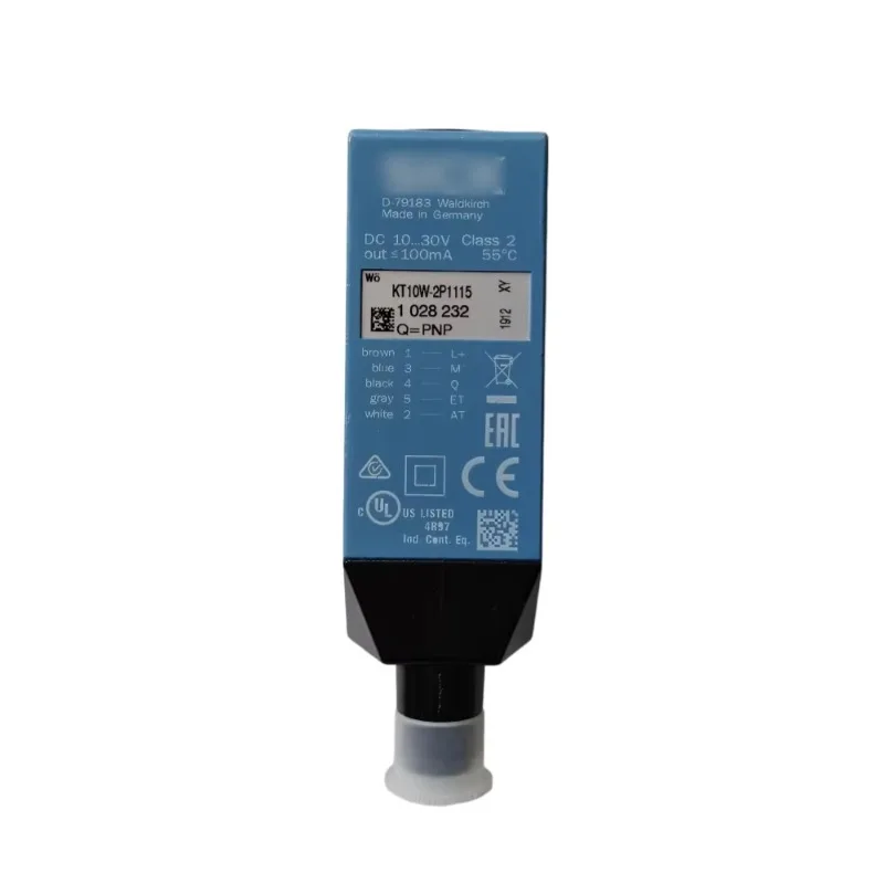 

KT10W-2P1115 Compact Contrast Sensor 10mm RGB LED PNP Output M12 Connector Industrial Detection