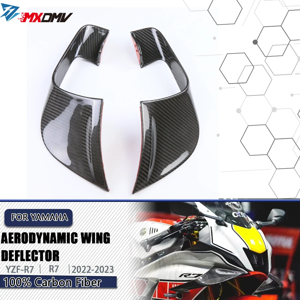 For YAMAHA YZF-R7 R7 2022-2023 Carbon Fiber Motorcycle Accessories Fairing Parts Aerodynamic Kit Fixed Wing Fairing Spoiler