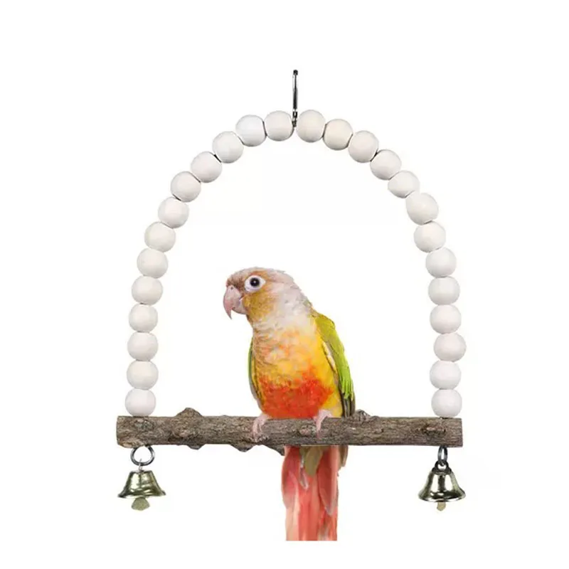 Natural Wood Pet Parrot Raw Wood Fork Tree Branch Stand Rack Squirrel Bird Hamster Branch Perches Chew Bite Toys Stick