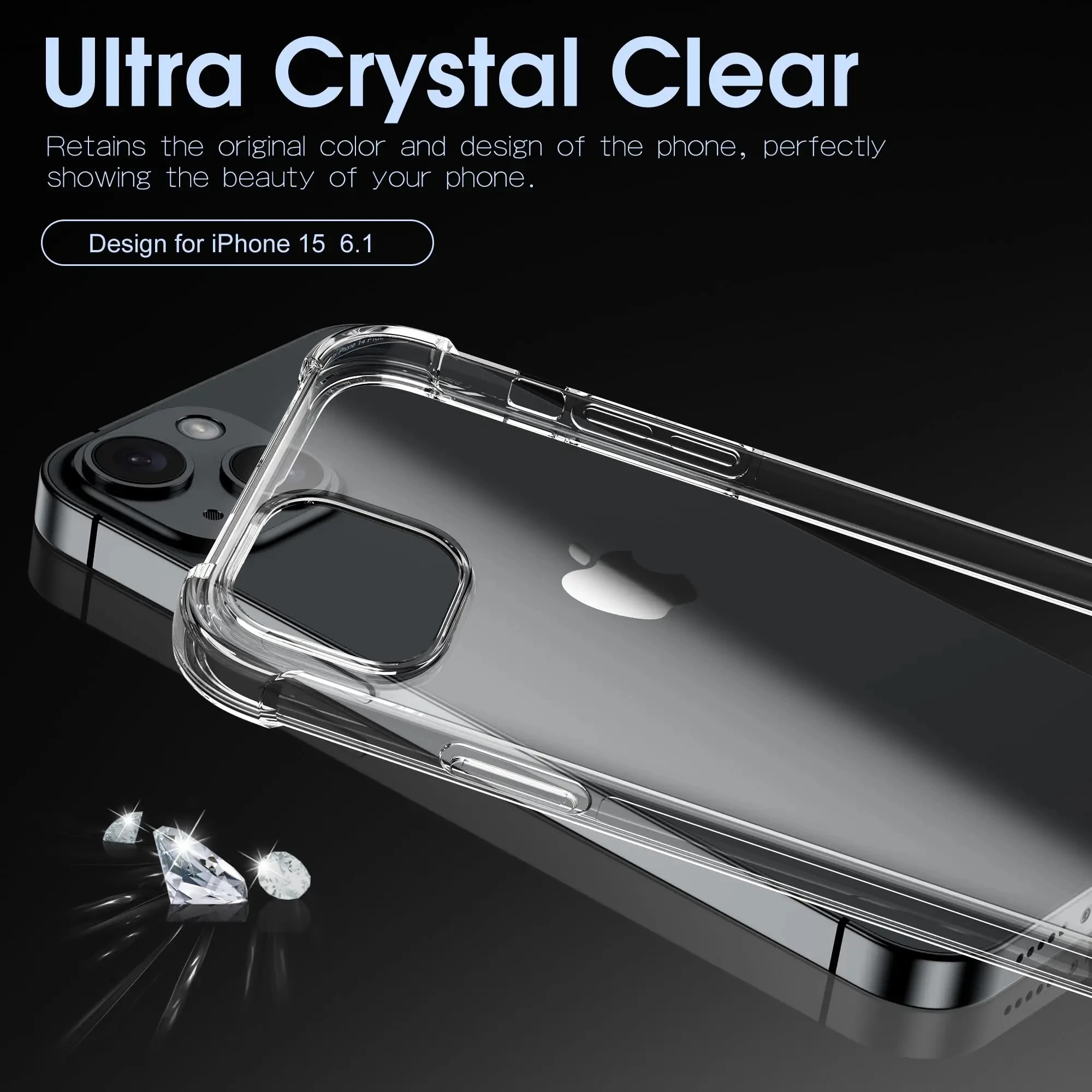 Shockproof Clear Phone Case For iPhone 16 15 13 11 12 14 Pro Max Plus Mini X XS Soft Silicone Protection Transparent Accessories