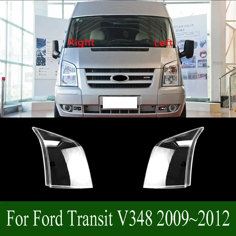 

For Ford Transit V348 2009~2012 Lampshade Headlamp Shell Lampmask Headlight Cover Transparent Shade Lens Plexiglass