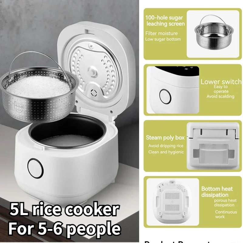 In stock 3L 5L Fashion Mini low Sugar Rice cooker Digital Smart Multifunctional Cooker