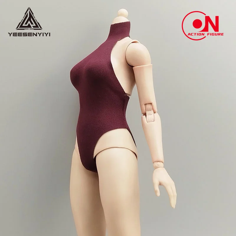 1/6 Scale Sexy High-neck Fitted Backless Short Dress Clothing Model Fit 12'' Female Action Figure Body doll