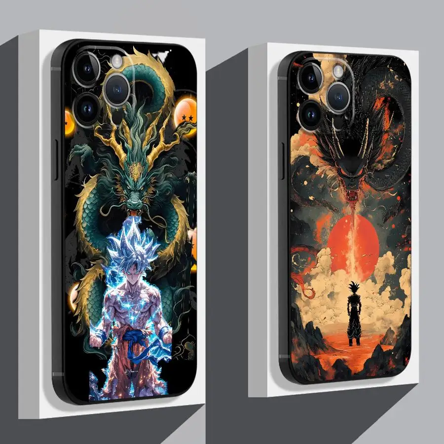 Funda Dragon Ball Goku para Apple iPhone 14 X XR 13 Mini 16 Pro Max 16e 7 8 SE 16+ 15+ 12 15 Plus Funda trasera suave para teléfono