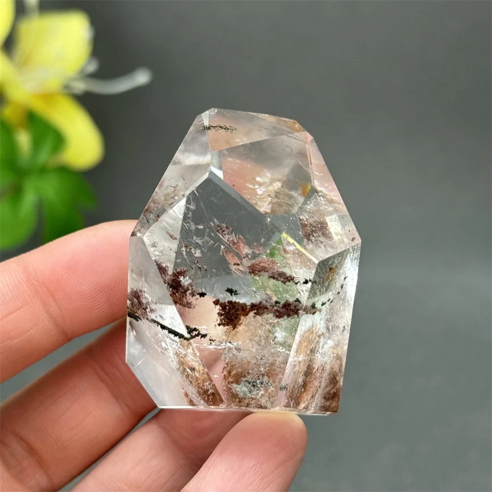 Natural White Crystal Ghost Irregular Polyhedron Quartz Mineral  Reiki Spiritual Meditation Witchcraft Energy Home Decoration