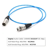 AVSSZ Microphone Special Cable CANARE 110 ohm AES/EBU Digital Signal XLR Audio Line Broadcast XLR Cable EBU512 NC3MXCC NC3FXCC