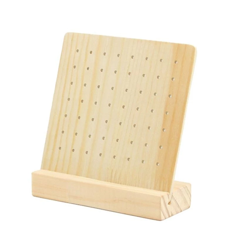 Wooden Earring 56/132 Holes Earring Holder Earring Display Storage Stand L Jewelry Show Bracket