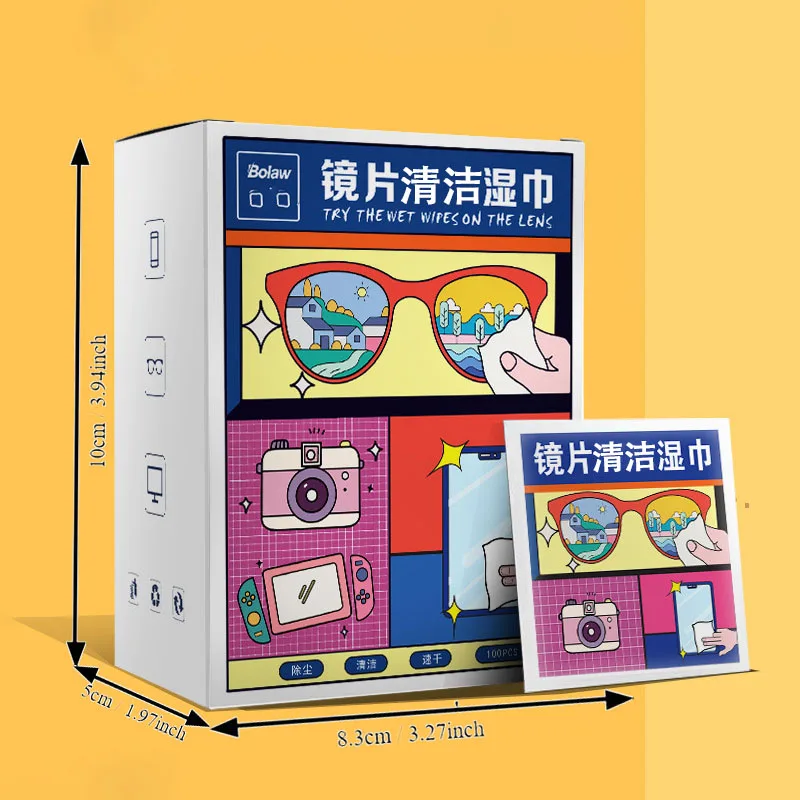 Disposable Lens Cleaning Wipes Microfiber Cloth for Glasses Safe Streak Free，eyeglasses cleaner image 6