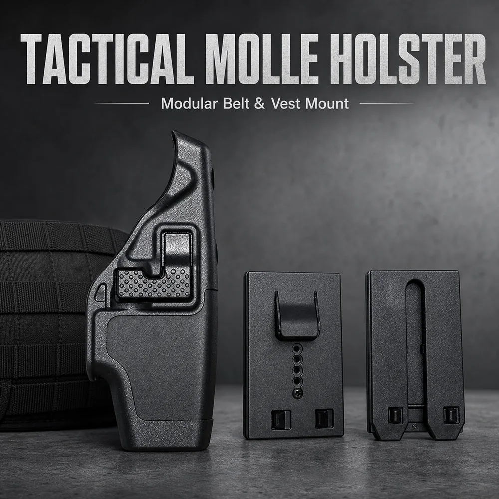 Funda Táctica para Taser X26, Funda Giratoria de Extracción Rápida para Pistola, Montaje en Cinturón o Chaleco con Liberación por Dedo Índice para Airsoft y Paintball